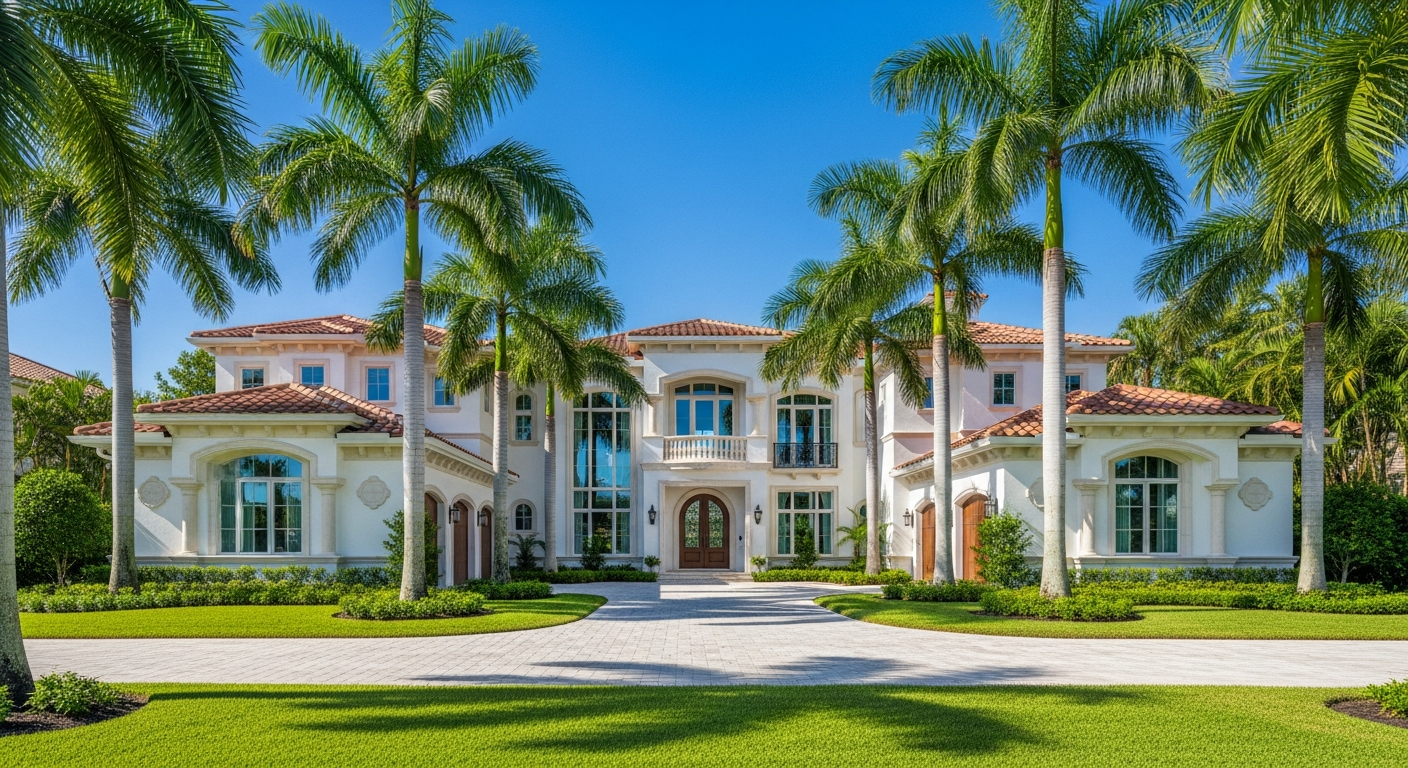 Luxury home exterior in Naples
