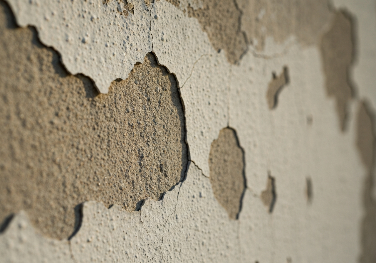 Stucco damage and chalking paint