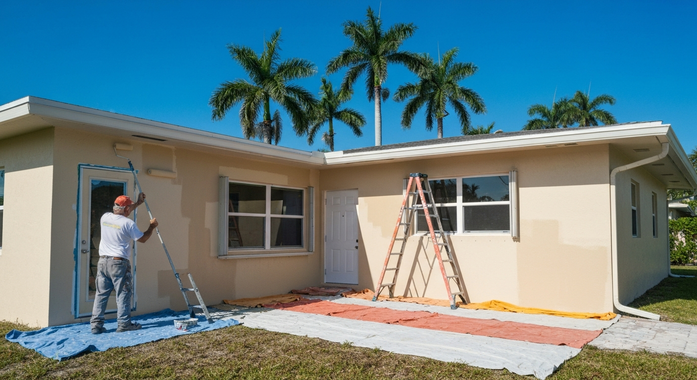Exterior painting project in Golden Gate