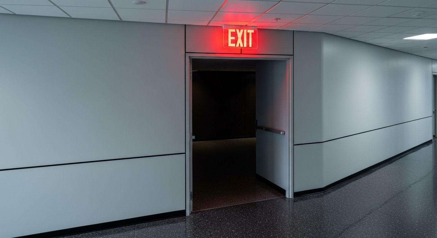 LED Exit Sign Installation