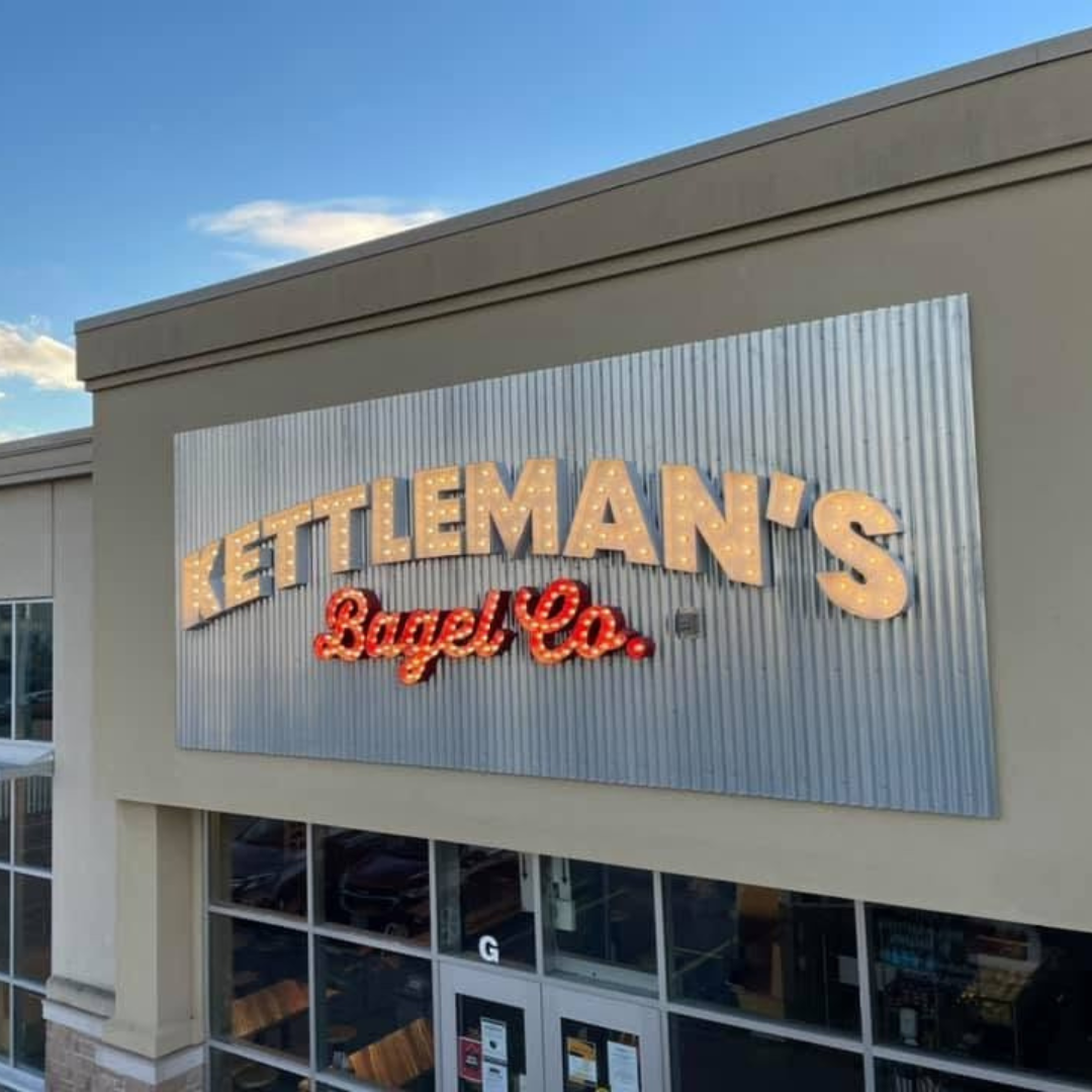 Kettleman's Bagel Co illuminated channel letters