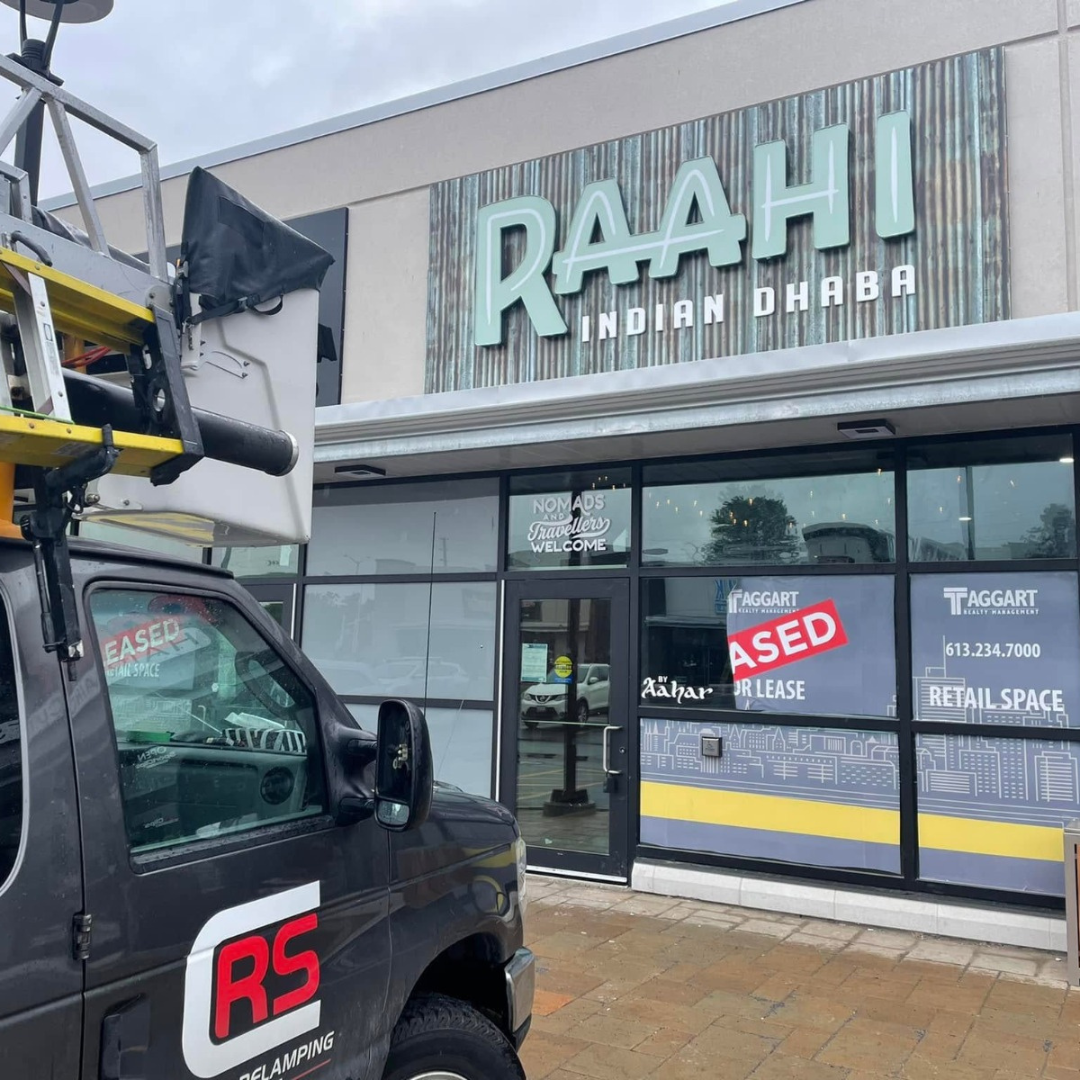 RAAHI Indian Dhaba dimensional lettering