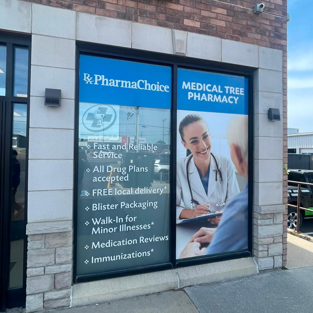 PharmaChoice Medical Tree Pharmacy window graphics
