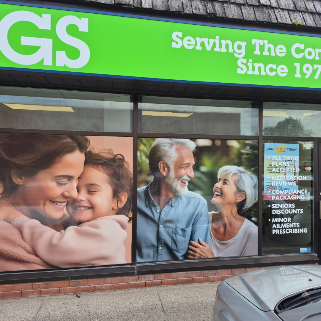 Pharmasave Dunrobin door and window vinyl