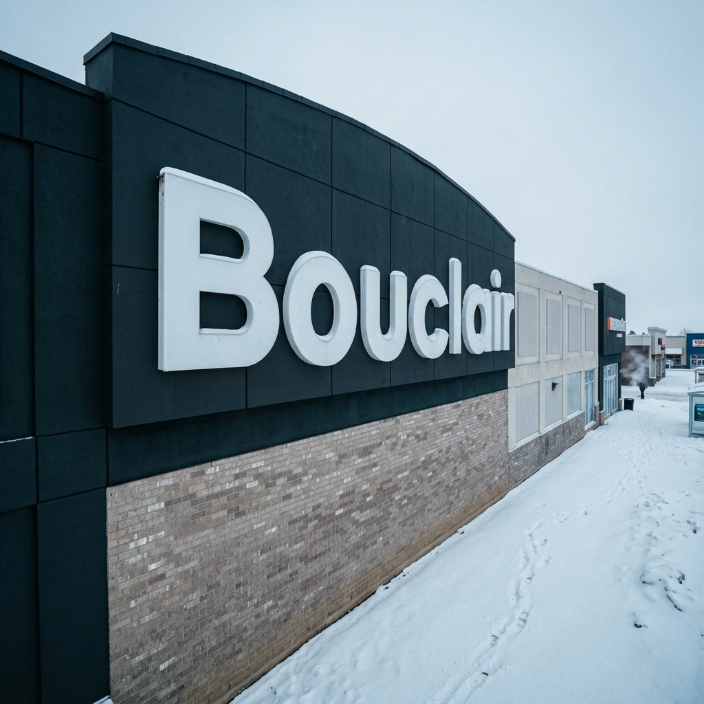 Bouclair dimensional building sign