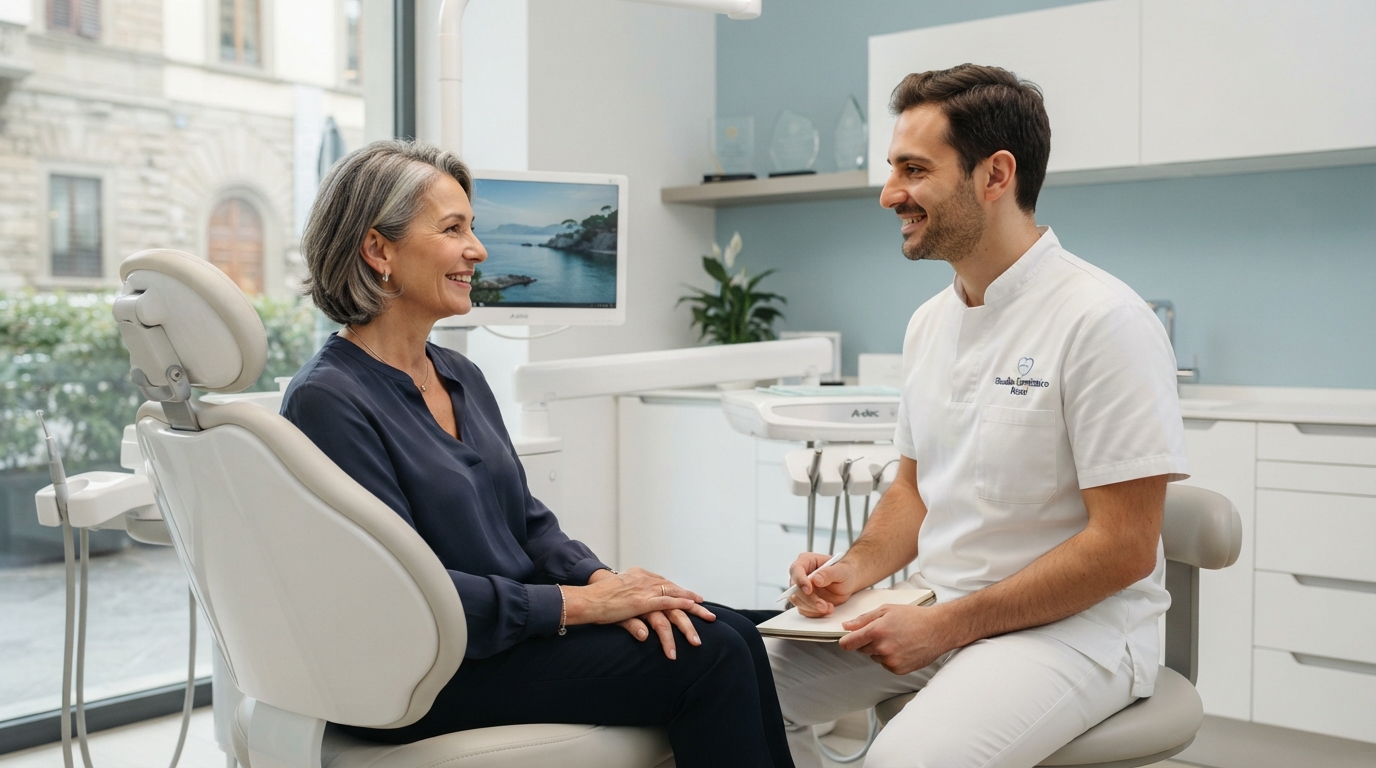 Paziente in consulto per una valutazione protesica presso lo Studio Dentistico Mascherini