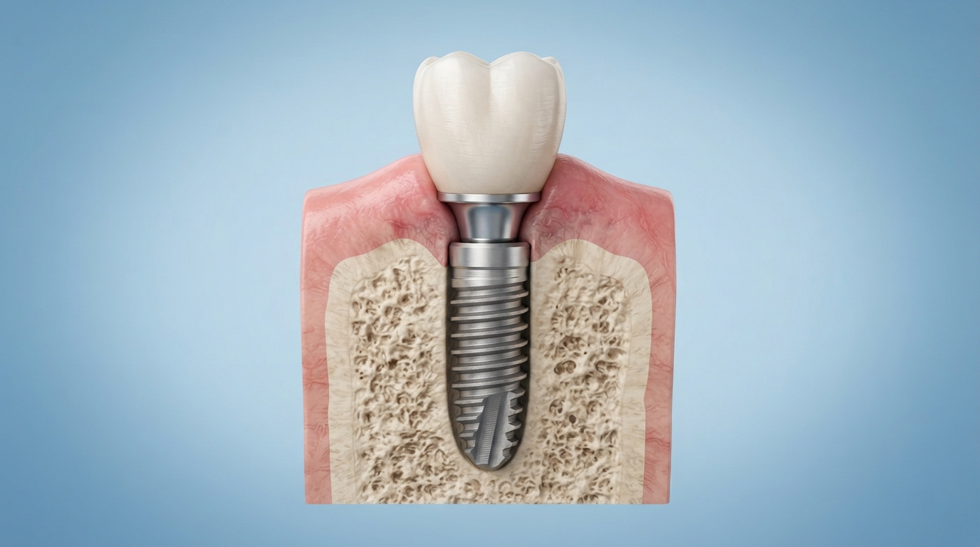 Impianto dentale in titanio: struttura e componenti