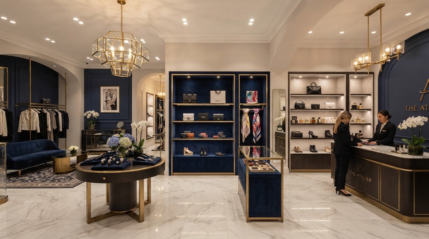 Luxury boutique interior