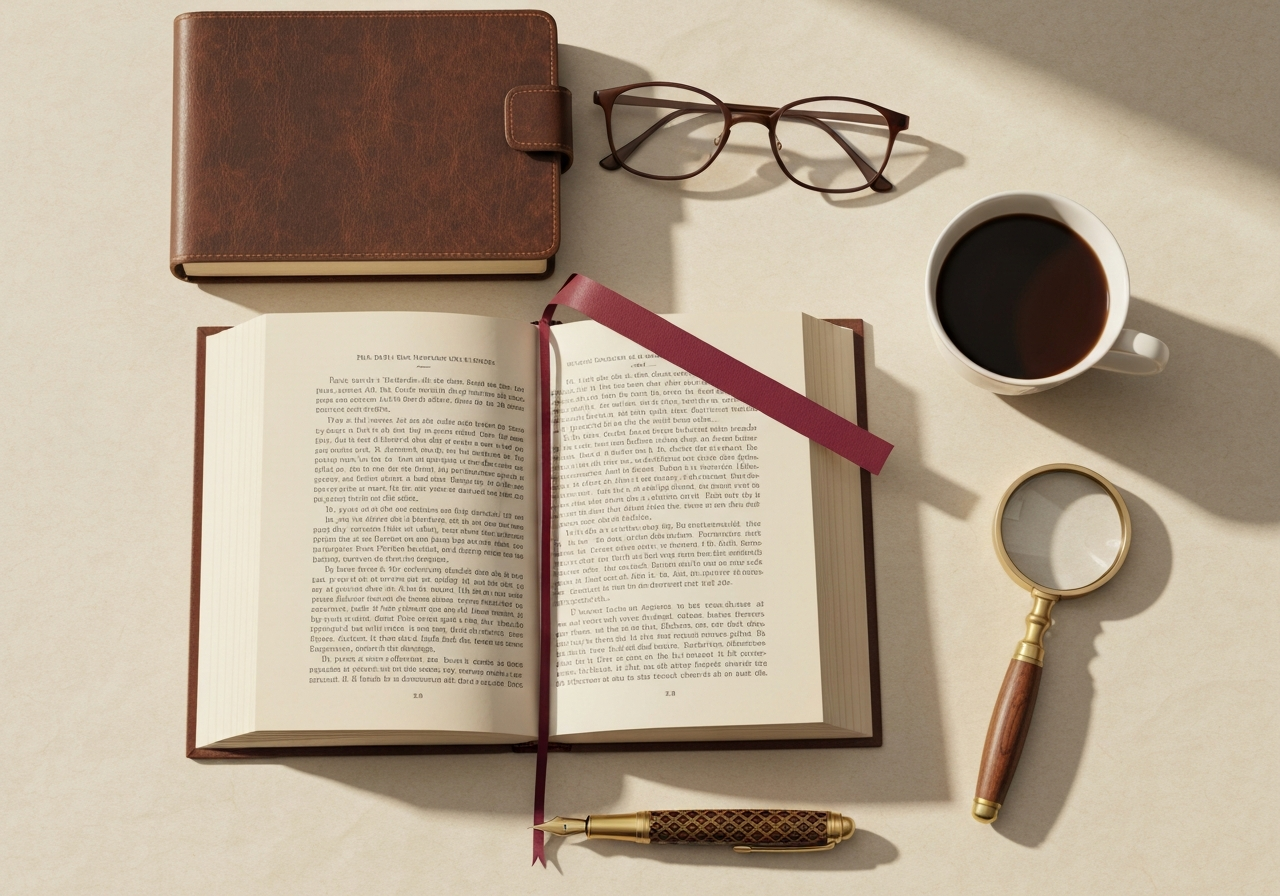 Mystery Reader Casebook Flat Lay