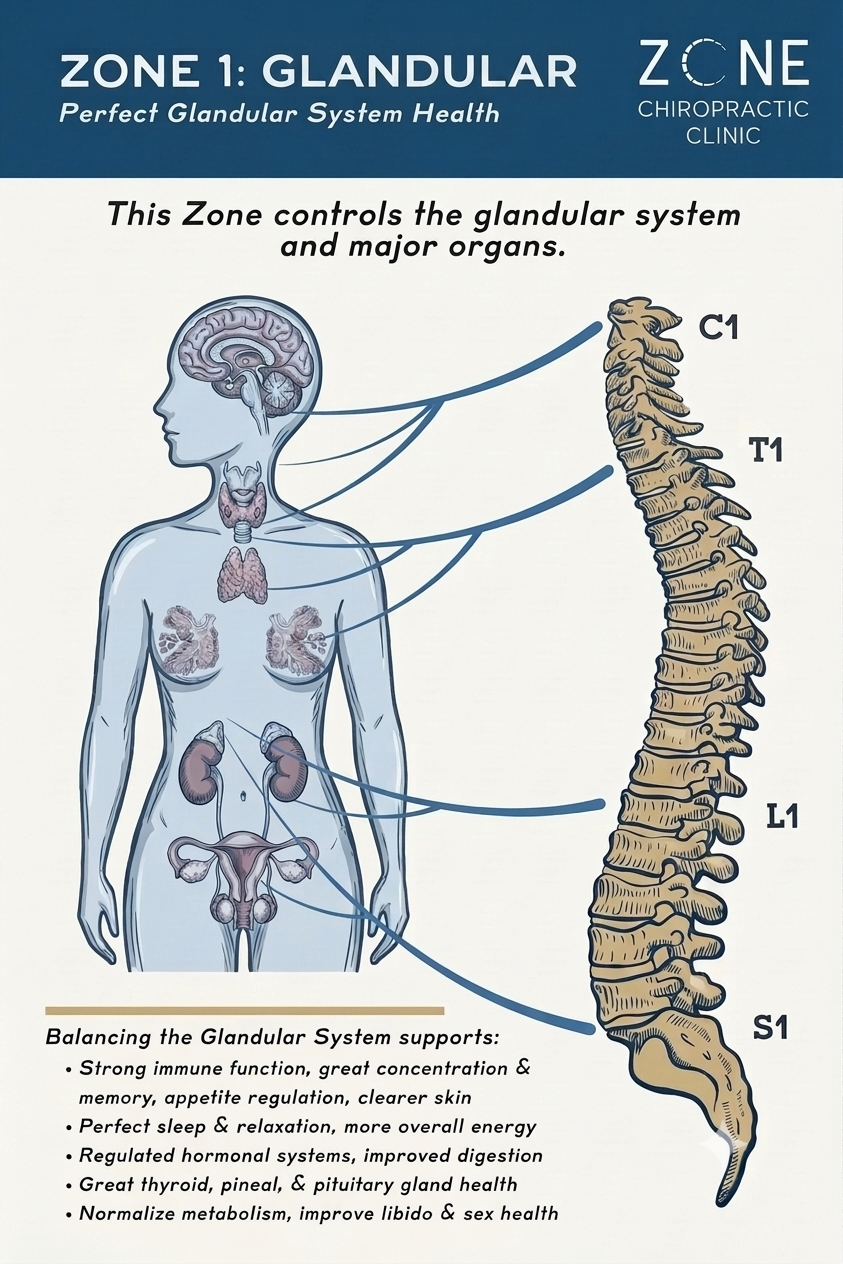 Zone 1: Glandular System illustration