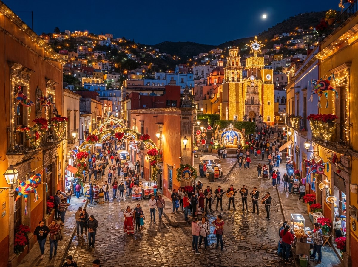 Festive Christmas in Guanajuato, Mexico