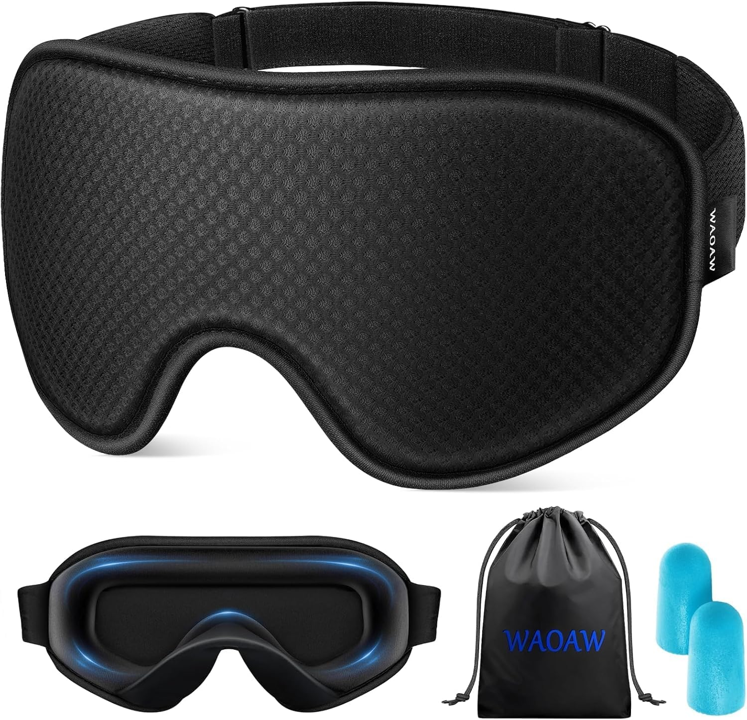 Sleep Mask and Ear Plug Set