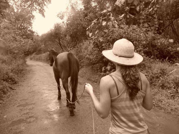 Walking with horse
