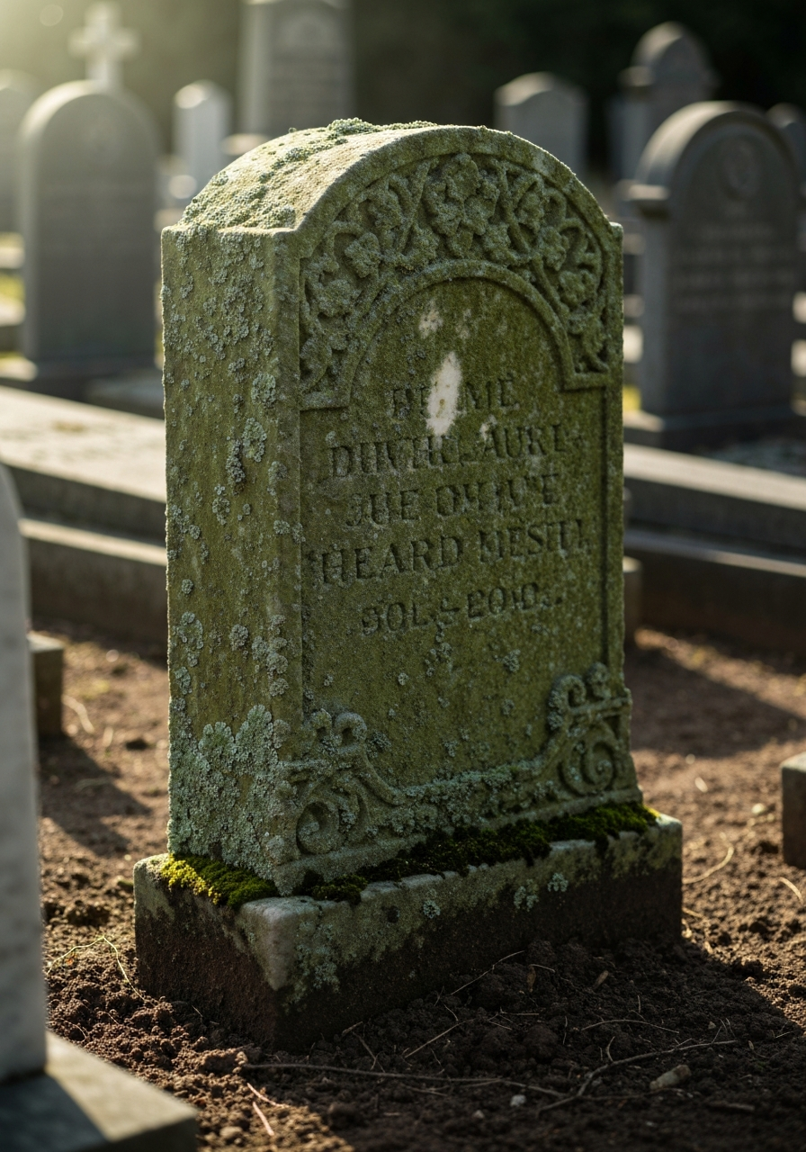 Granite headstone cleaning