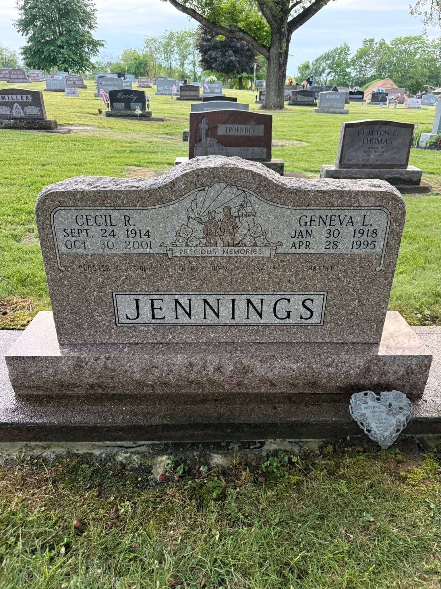 Headstone after deep cleaning