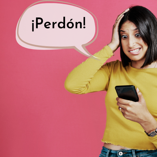 Perdón — polite Spanish apology for light everyday situations like bumping into someone