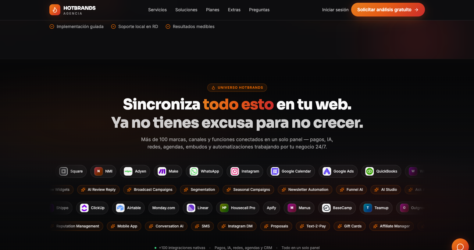 Ejemplo de estructura de conversión