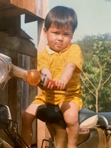 Ton Nguyen as a child in Vietnam