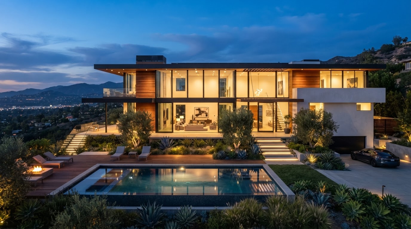Modern luxury custom home in Southern California