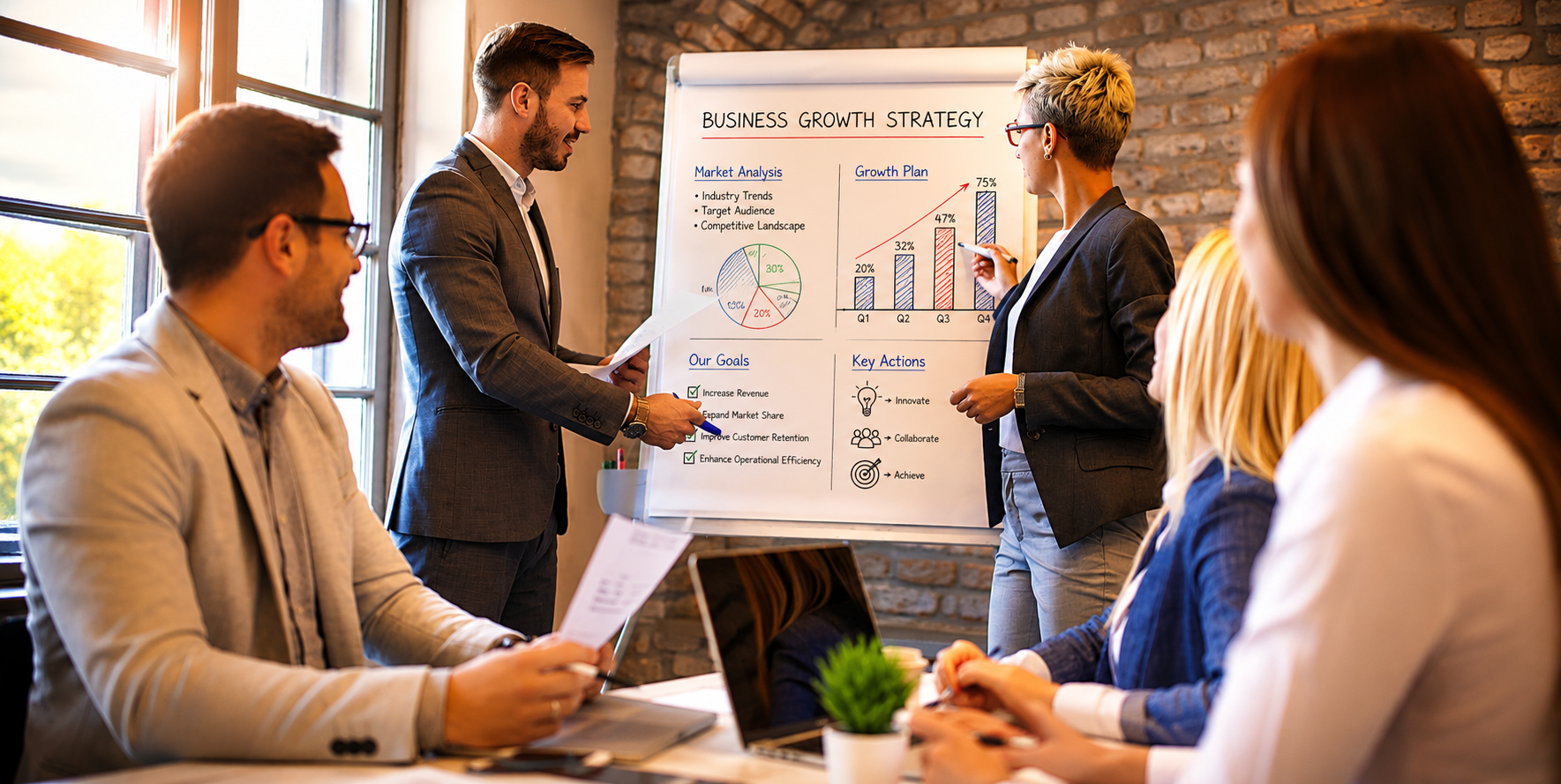 Business growth strategy meeting