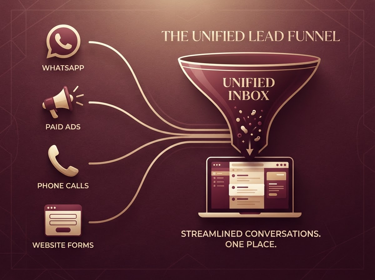 Connect every channel into one inbox so no lead is missed.