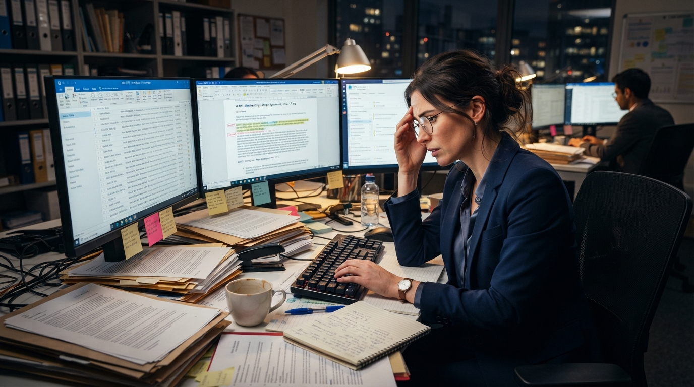 Lawyer or consultant overwhelmed between billable work and unanswered enquiries