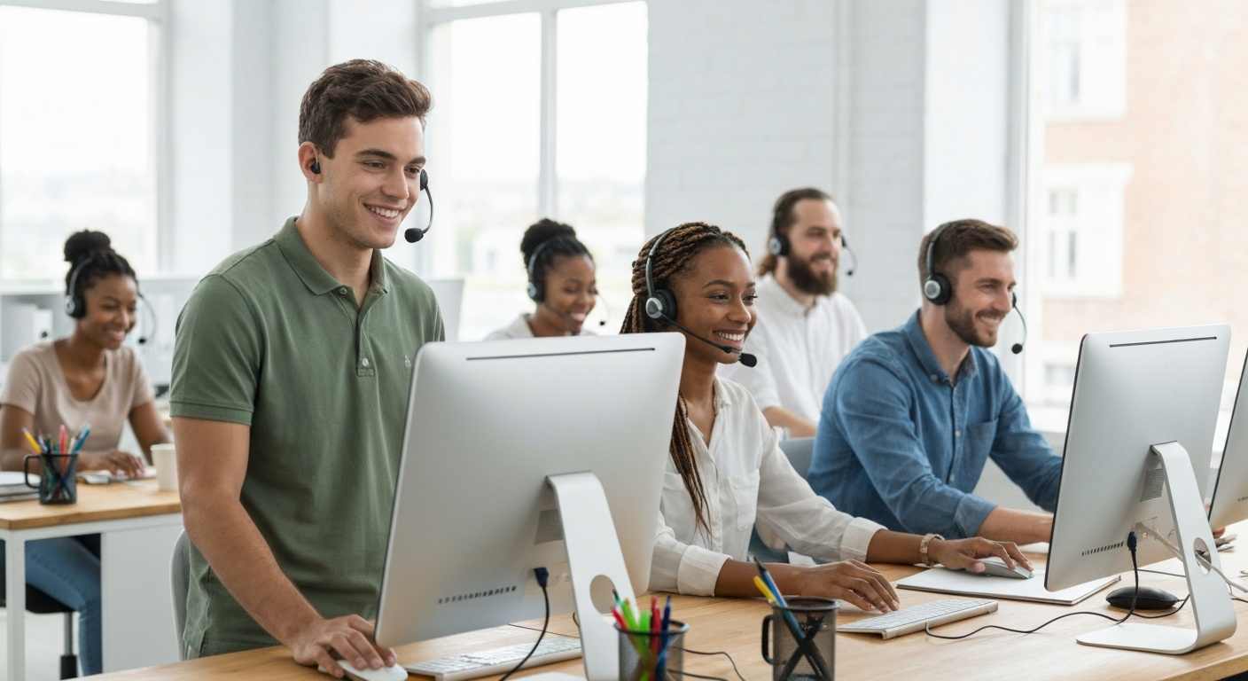 Zyri customer support specialists hosting a live demo