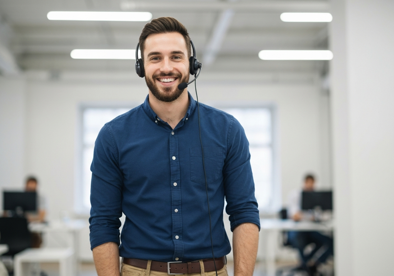 Zyri customer support specialist hosting a demo