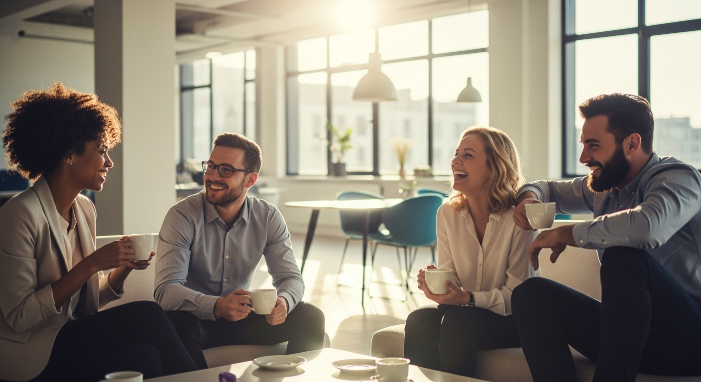 Business team discussing Zyri CRM pricing plans