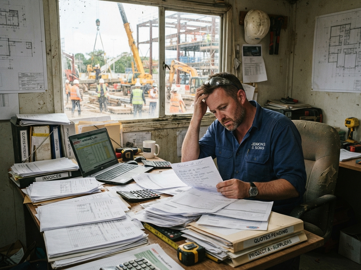 Contractor buried between live sites and un-followed quotes