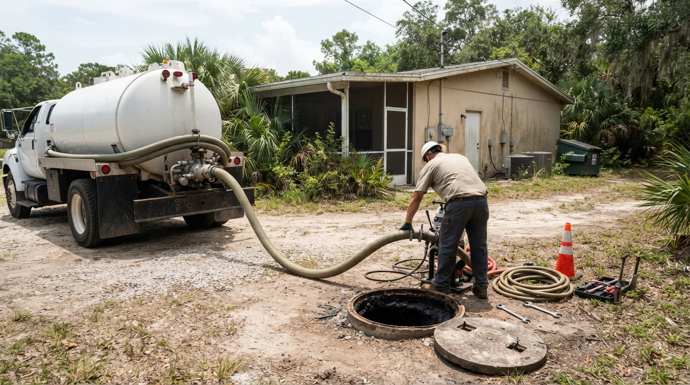 Commercial septic service at a small business in Golden Gate Estates