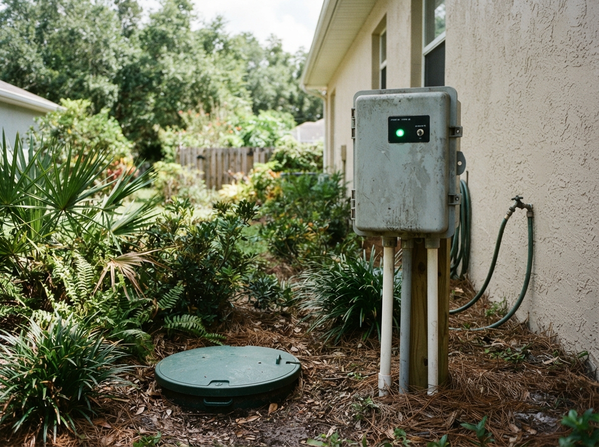 ATU control panel service call in a nutrient-sensitive area near Naples Bay