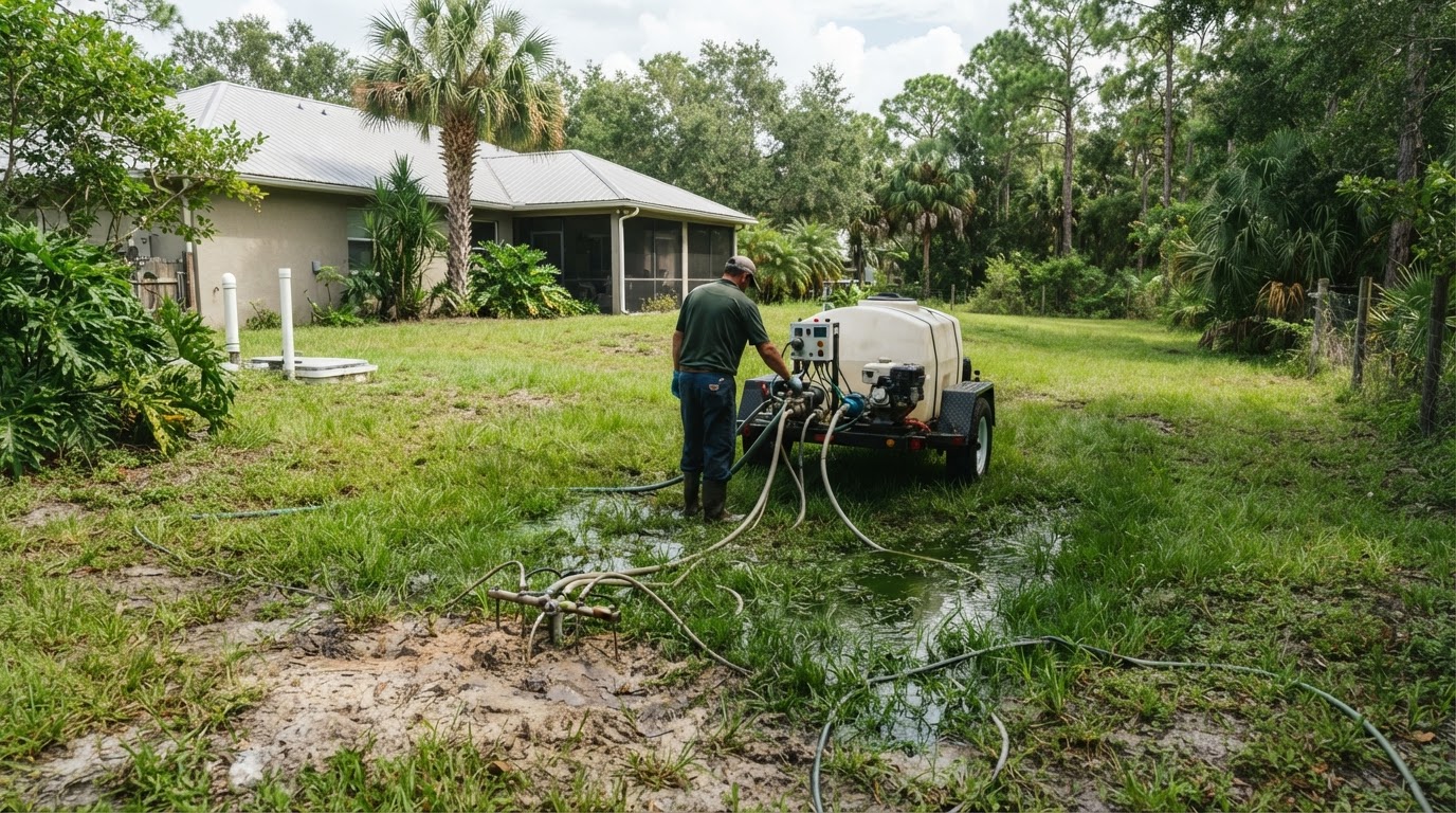 No-excavation drain field rejuvenation treatment in Golden Gate Estates