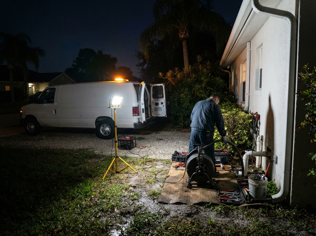 After-hours emergency plumbing service in the Naples Park area of North Naples
