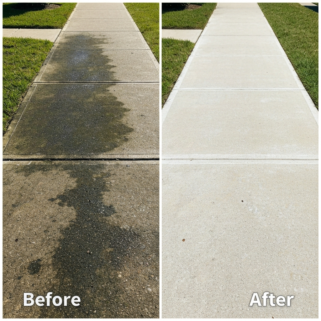 Sidewalk Cleaning in Sulphur LA by Elite Exterior Cleaning