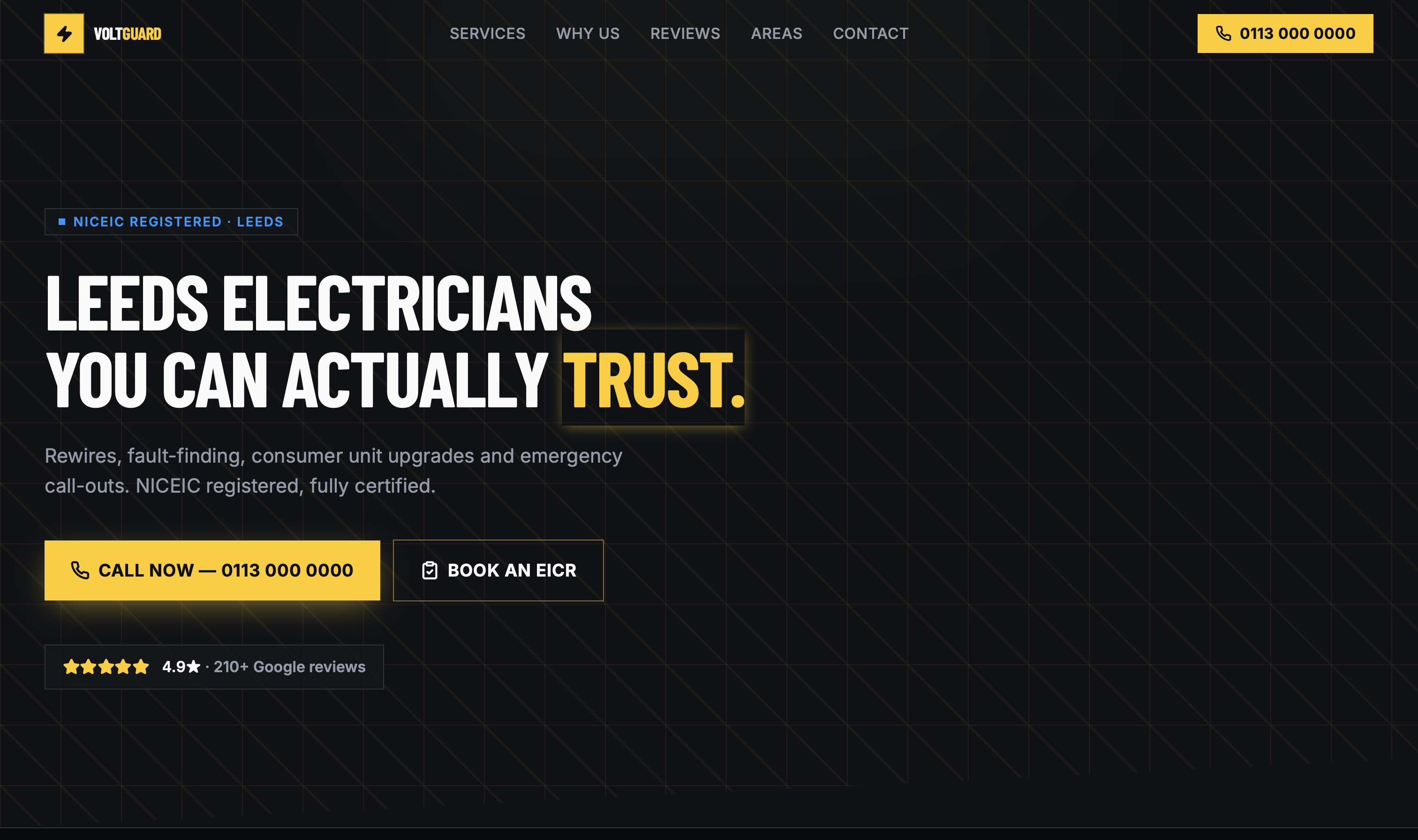 VoltGuard Electrical website design
