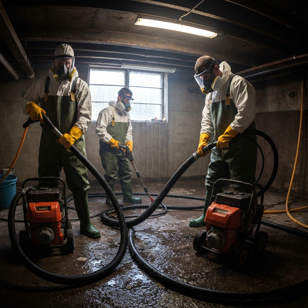 Sewage Cleanup inspection