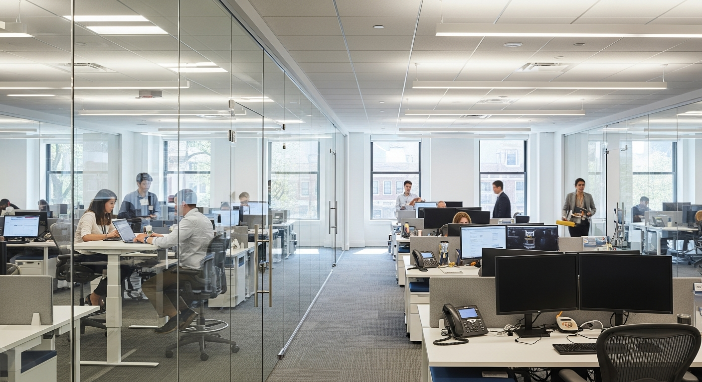 Modern newsroom and business environment in Princeton