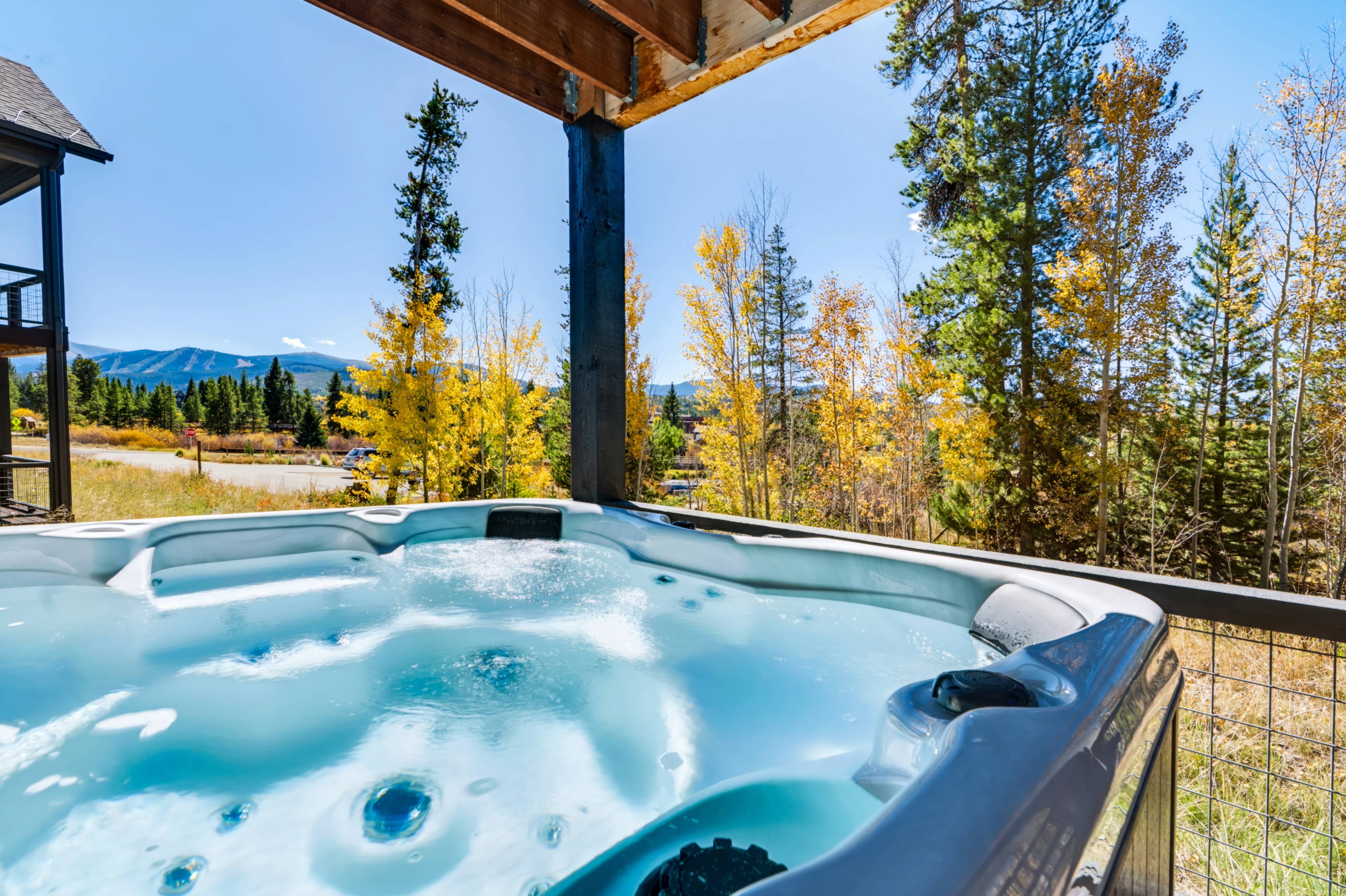 Deckside Hot Tub with Mountain Views
