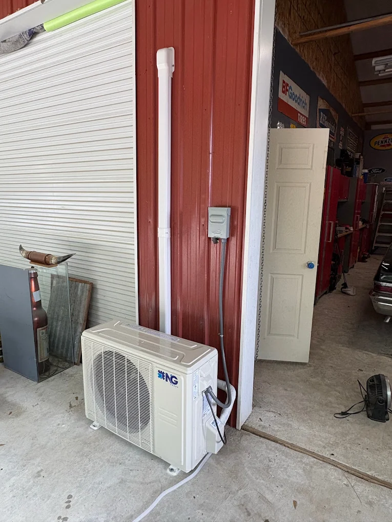 Indoor wall unit providing quiet temperature control in home office