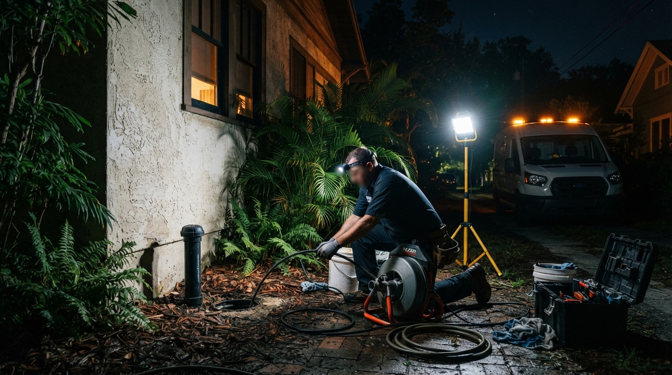 After-hours emergency plumbing service in West Palm Beach's Northwest Historic District