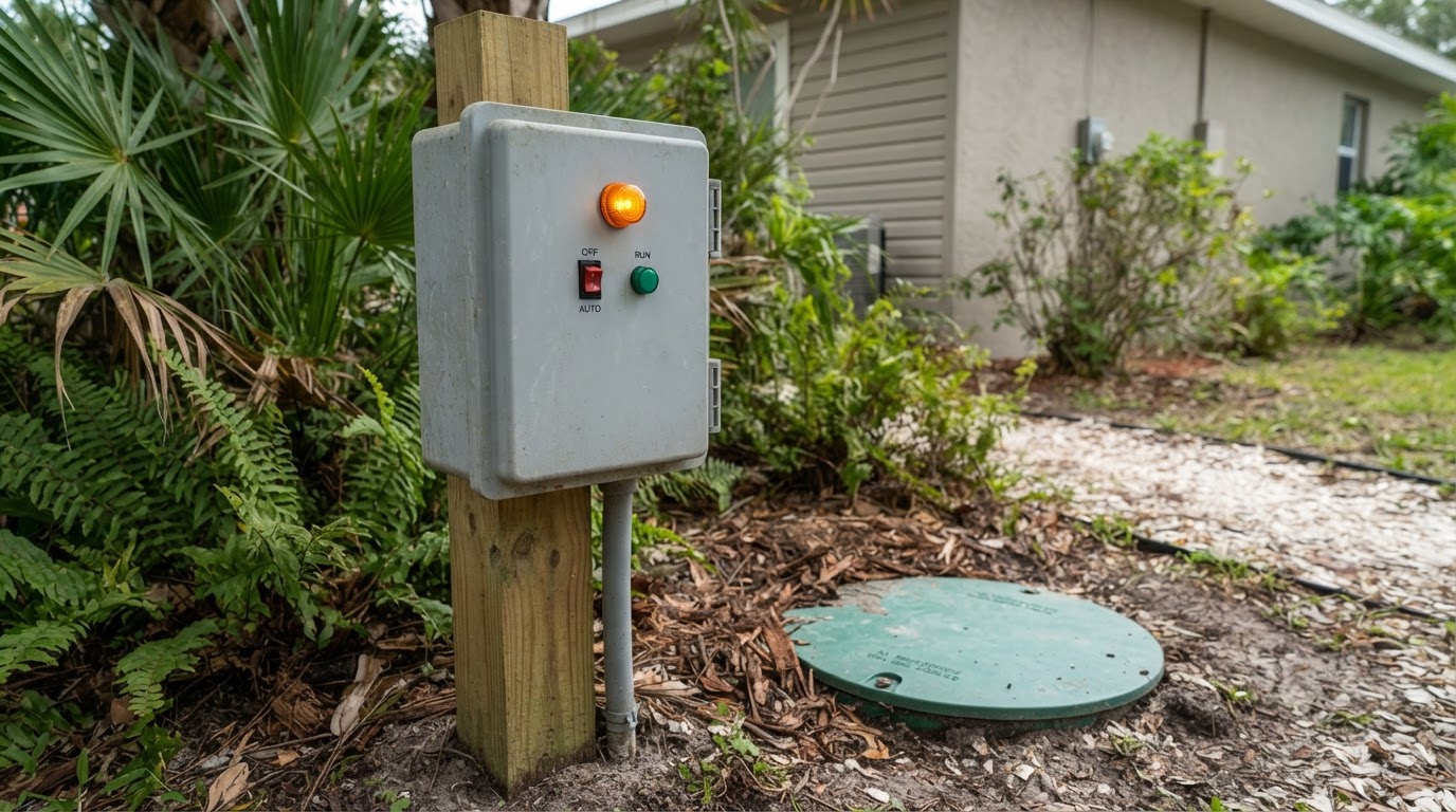 ATU control panel service call in the Lake Worth Lagoon watershed area of West Palm Beach