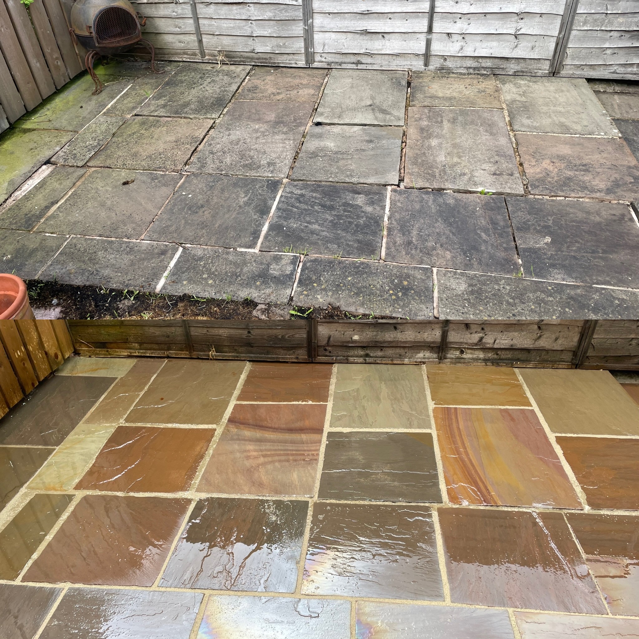 Brick and stone cleaning transformation 9