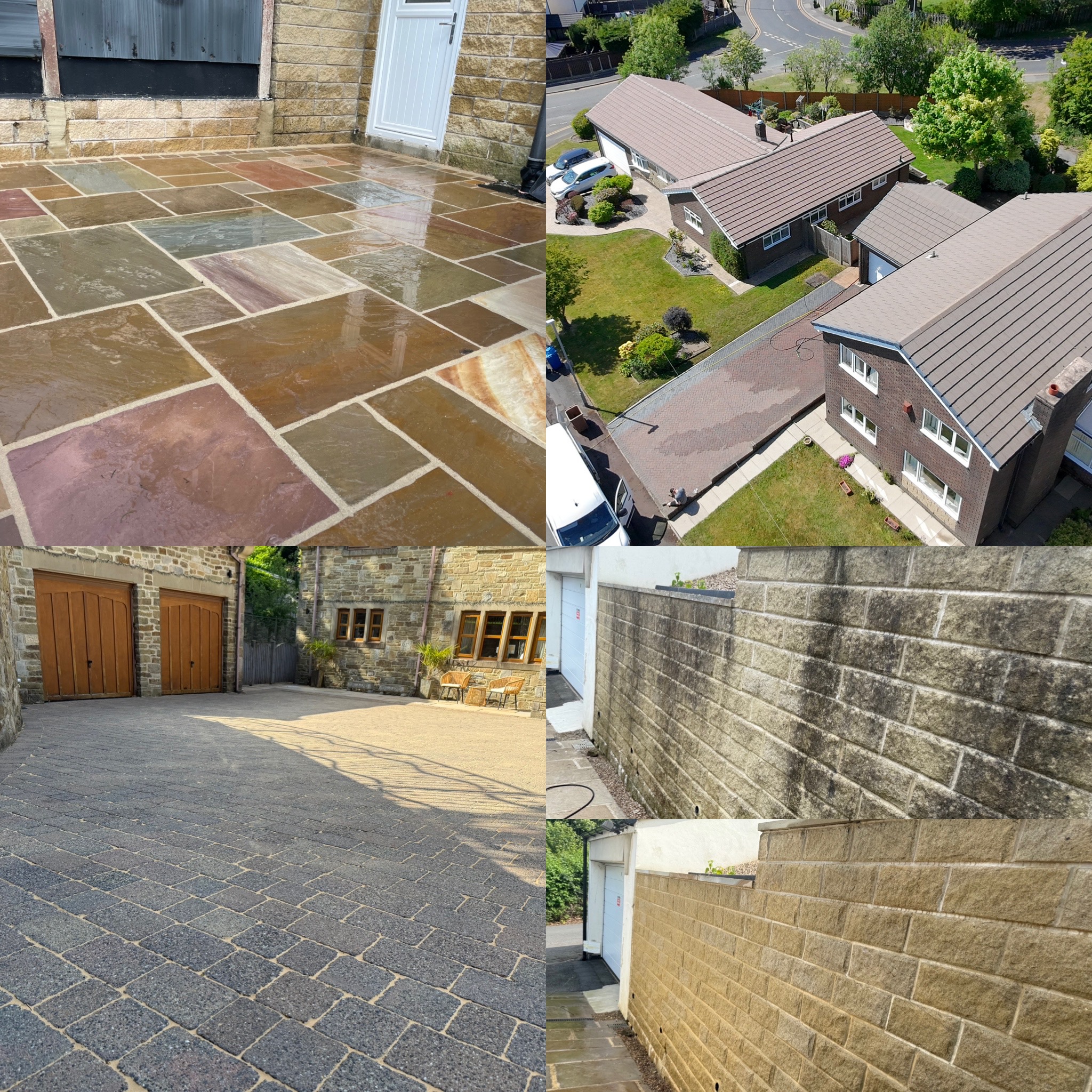 Jet washing in action