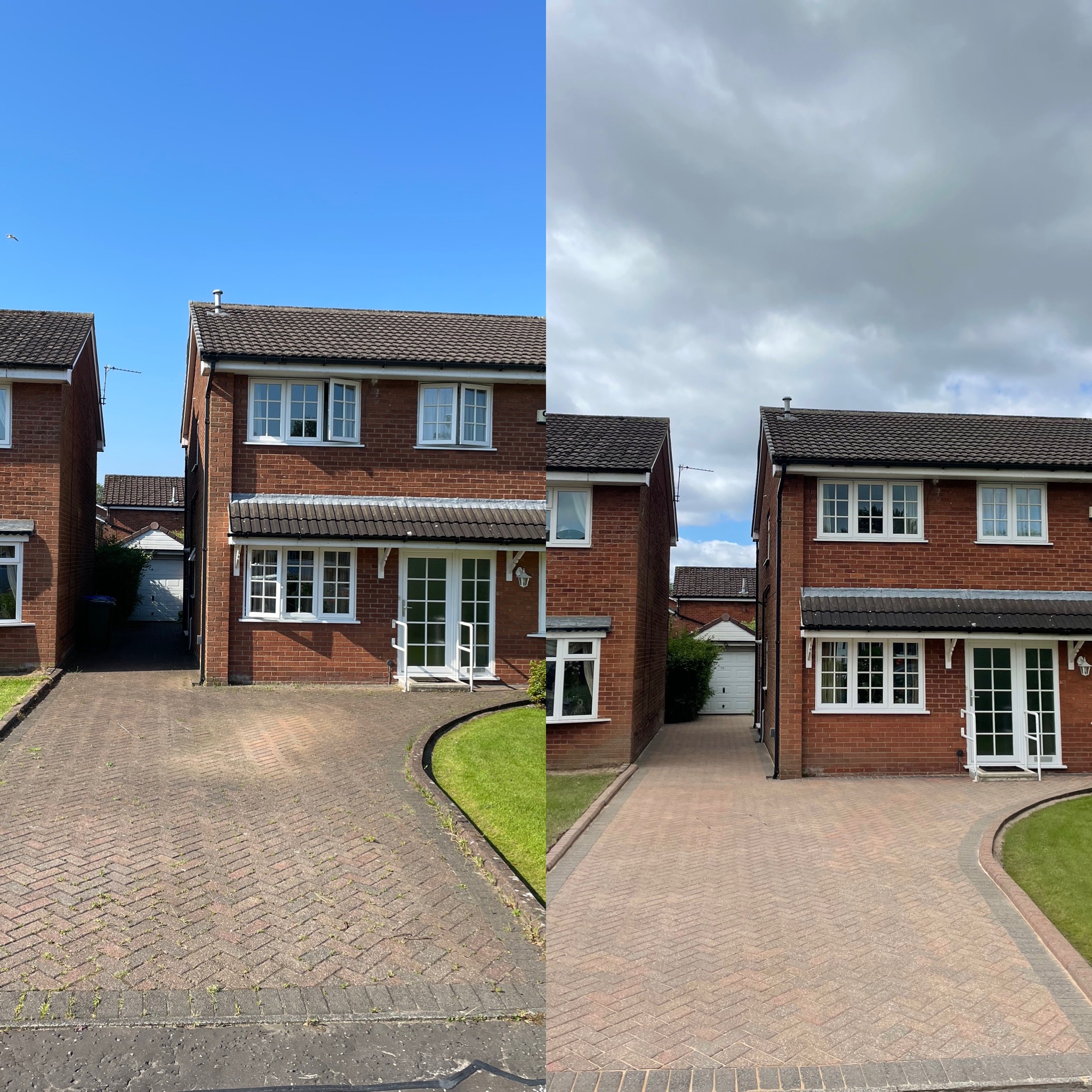 Driveway and patio cleaning before and after transformation 5