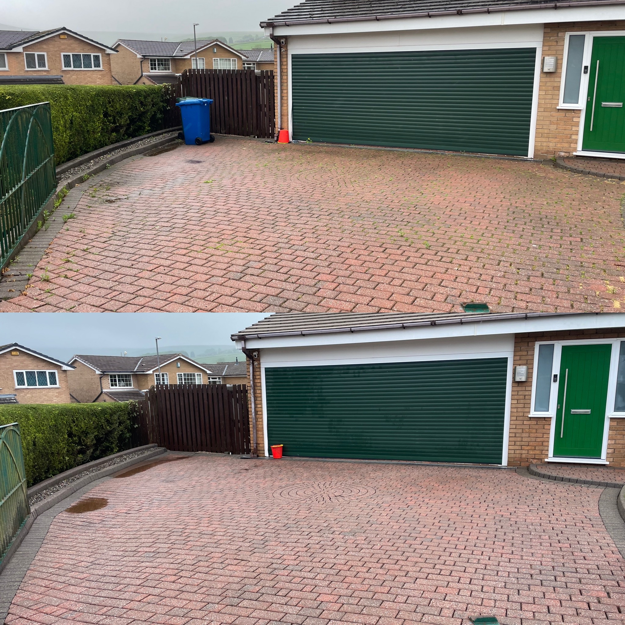 Driveway and patio cleaning before and after transformation 4
