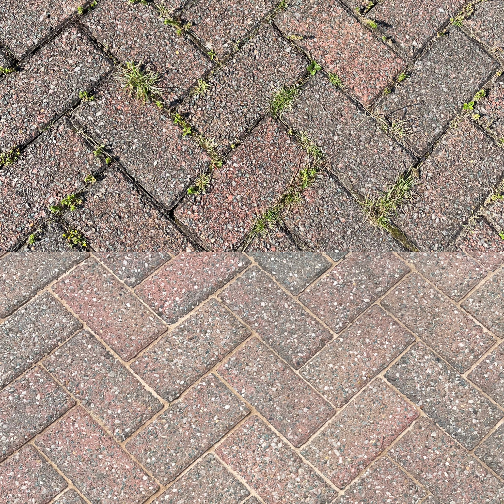 Driveway and patio cleaning before and after transformation 6
