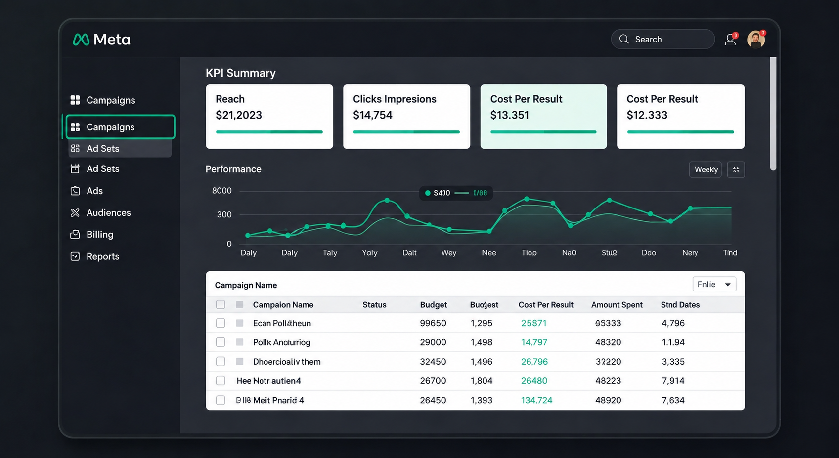 Meta Ads Dashboard