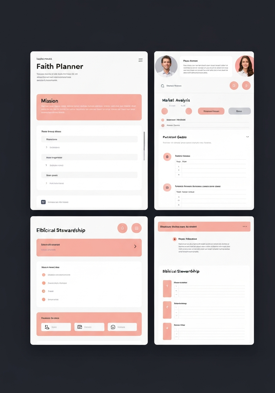 Faith-Driven Business Planner Interface Preview