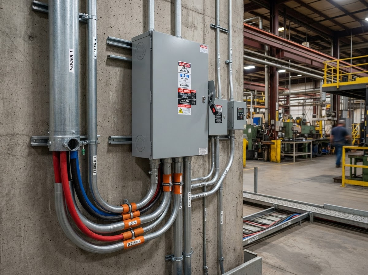 Industrial electrical service upgrade completed by Coffing Electric